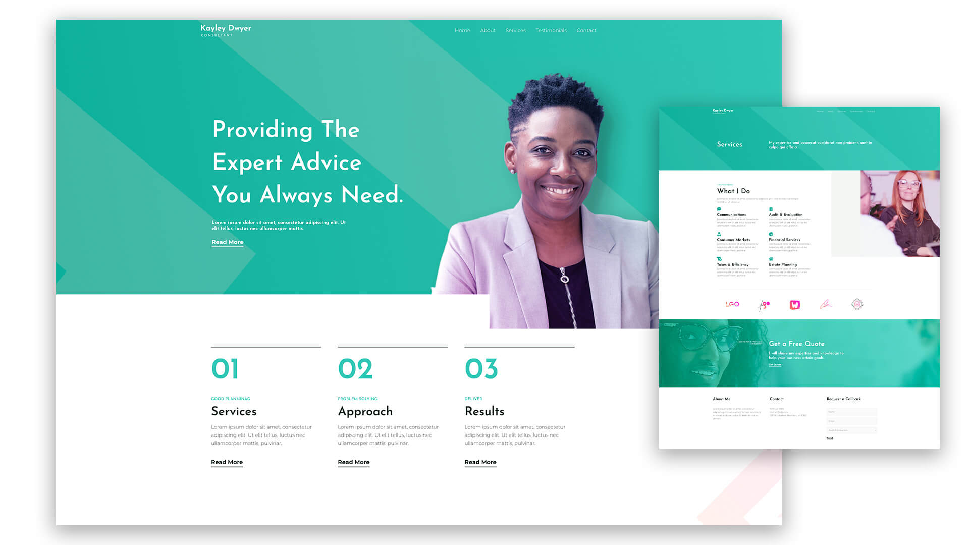 Elegant Coach template preview